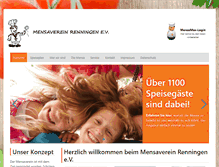 Tablet Screenshot of mensaverein-renningen.de